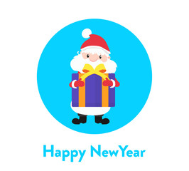 Cute greeting Happy New Year