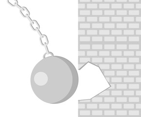  The wrecking ball breaks