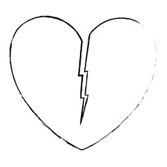 heart love broken icon vector illustration design