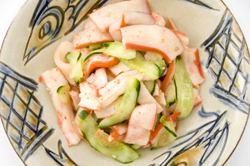 中華いかとキュウリの和え物