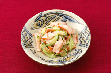 中華いかとキュウリの和え物