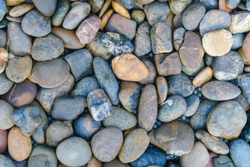pebble stone background.Sea stones background.