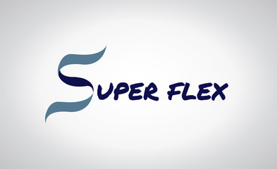 Super flex logo - cinta azul - letra S