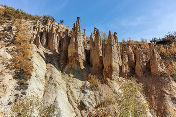 Amazing Autumn Landscape of Rock Formation Devil's town in Radan Mountain, Serbia