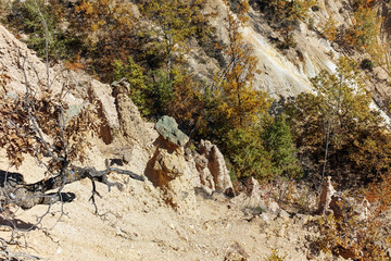 Amazing Autumn Landscape of Rock Formation Devil's town in Radan Mountain, Serbia