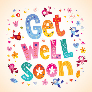 get well soon - greeting card