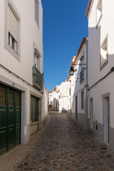 Ruas da Cidade de Evora, em Portugal, em dezembro de 2017