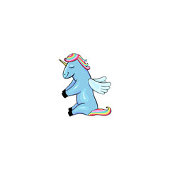Pegasus cartoon icon 