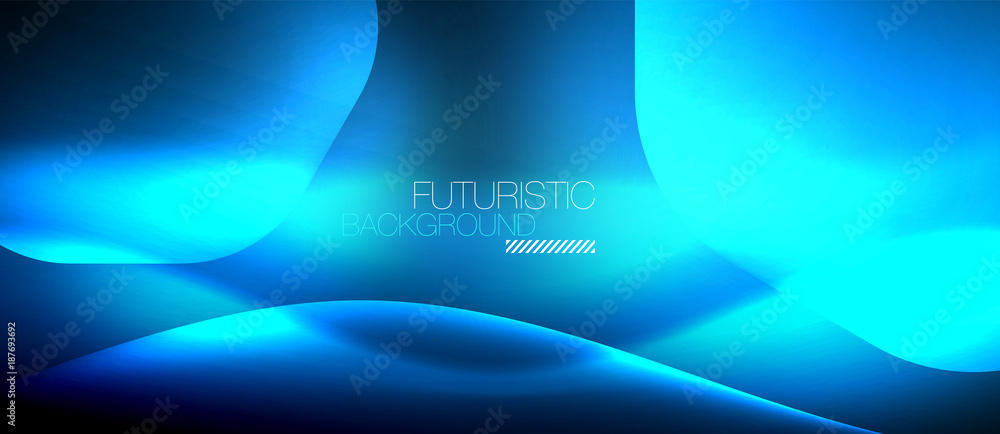 Poster neon hexagon background