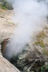 Fototapeta na wymiar Sulfur Pit with Steam