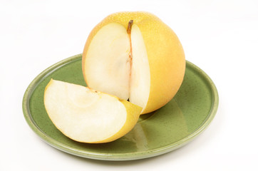 Fresh  pear  on a white background 