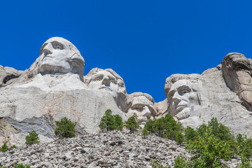 Mount Rushmore Under Blue Sky