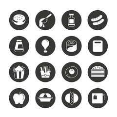 fastfood and sweets icons
