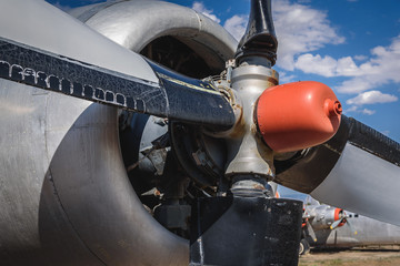 Closeup of Vintage pleane propellors