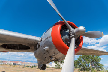 Naklejka na ściany i meble Closeup of Vintage Plane Propellers