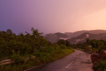 Road to gunung mulu national park Malaysia