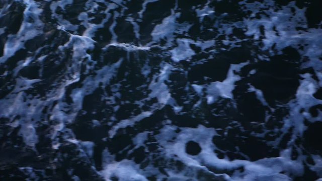 Sea waves of dark blue slowmotion
