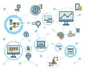 network and internet diagram
