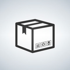 shipping vector icon. Package box.