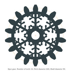 Fototapeta premium Real spur gear. Laser cutting or 3D printing.