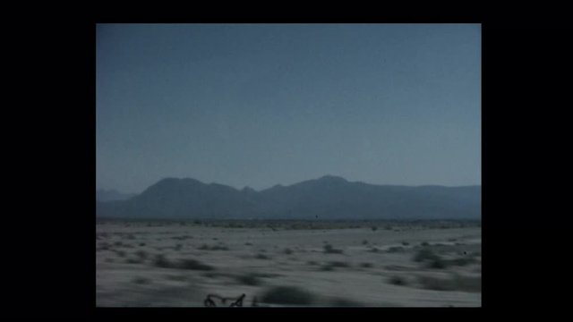 1971 Driving from Las Vegas to Hoover Dam in tour bus