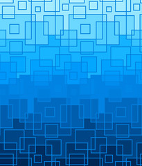 Vector blue background of square lines