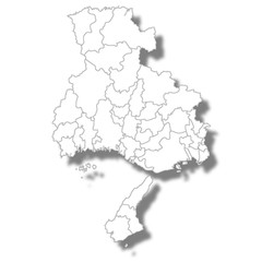 兵庫　地図　白　アイコン