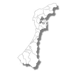 石川　地図　白　アイコン