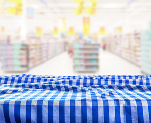 Empty checkered table background