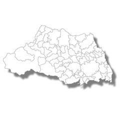 Obraz premium 埼玉 地図 白 アイコン