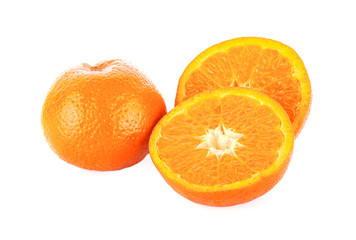 fresh orange isolated on white background