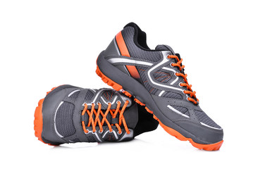 new unbranded sport shoes isolated on white background
