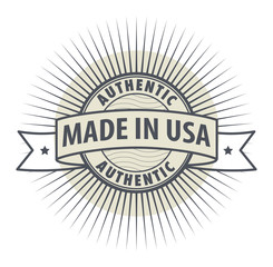 Obraz premium Stamp or label Made in USA