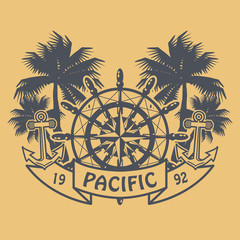 Stamp or label with the word Pacific