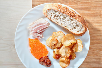 Tasty junk food. Greasy fried