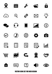 Vector icon set for web designing
