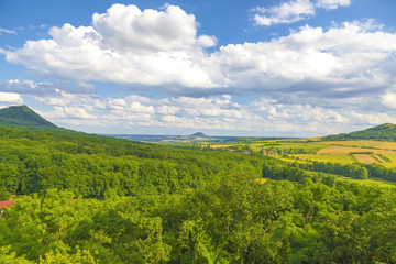 Fototapeta na wymiar Summer landscape.Central Bohemian Uplands, Czech Republic.