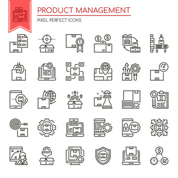 Product Management , Thin Line and Pixel Perfect Icons.