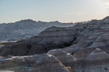 Landscape Photography of Eroded hills & mountains at Badlands National Park