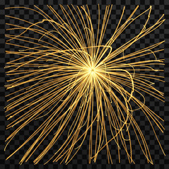 Abstract science or technology background. Array with dynamic particles. Vector illustration.