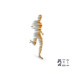 Running man. Design for sport and business. Sport concept. Vector illustration.