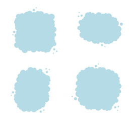 Simple flat soap foam bubble background with space for your message