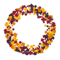 Vector Confetti Background Pattern. Element of design. Clover leaves on a white background