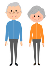 シニアカップル　スポーツウェア