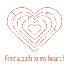 Labyrinth to the heart. Valentine's Day