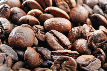Closeup of coffee roasted aroma