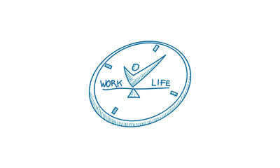 Work Life Balance Template Vector