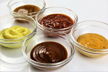 An Image of different bbq sauces