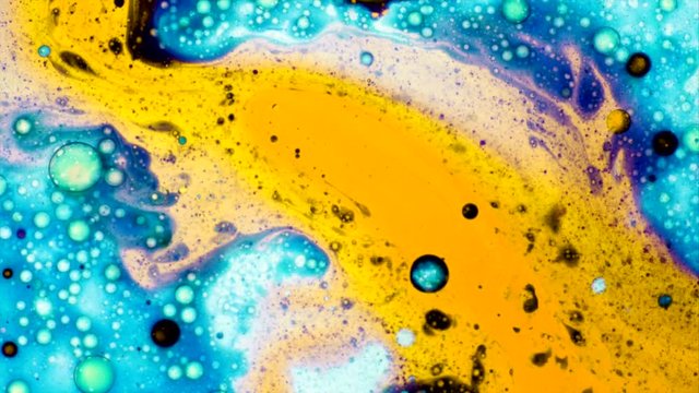 Abstract patterns of ink on water 