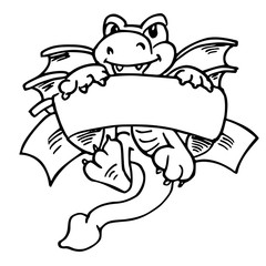 draak cartoon illustratie